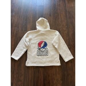 GRATEFUL DEAD Baja Drug Rug Pullover Hoodie Sz Large Steal Your Face Skull 2015